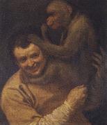 Annibale Carracci With portrait of young monkeys USA oil painting artist